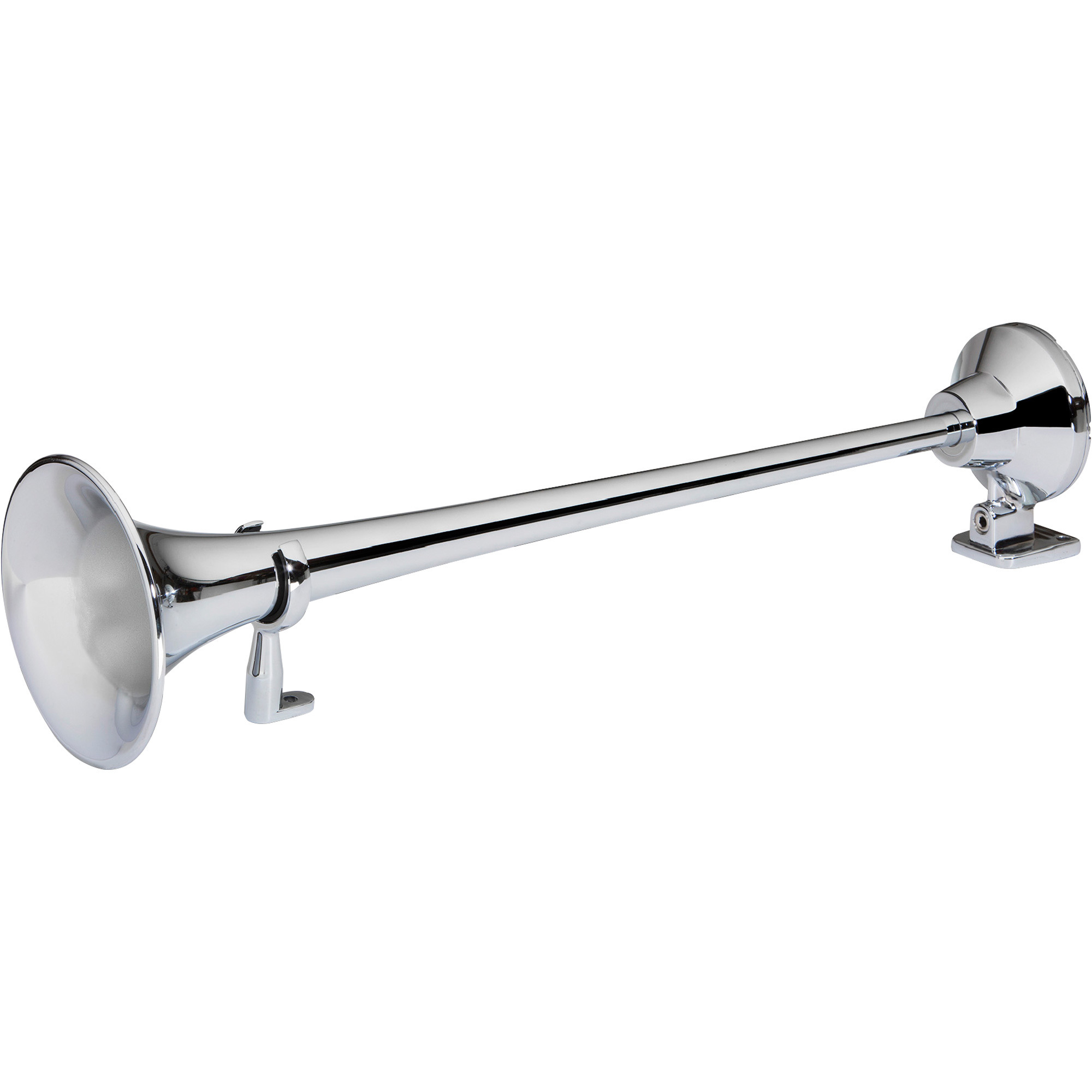 Roadmaster Truck Roof-Mount Air Horn with Support Arm, 130 Decibels, Chrome, Model# 5040